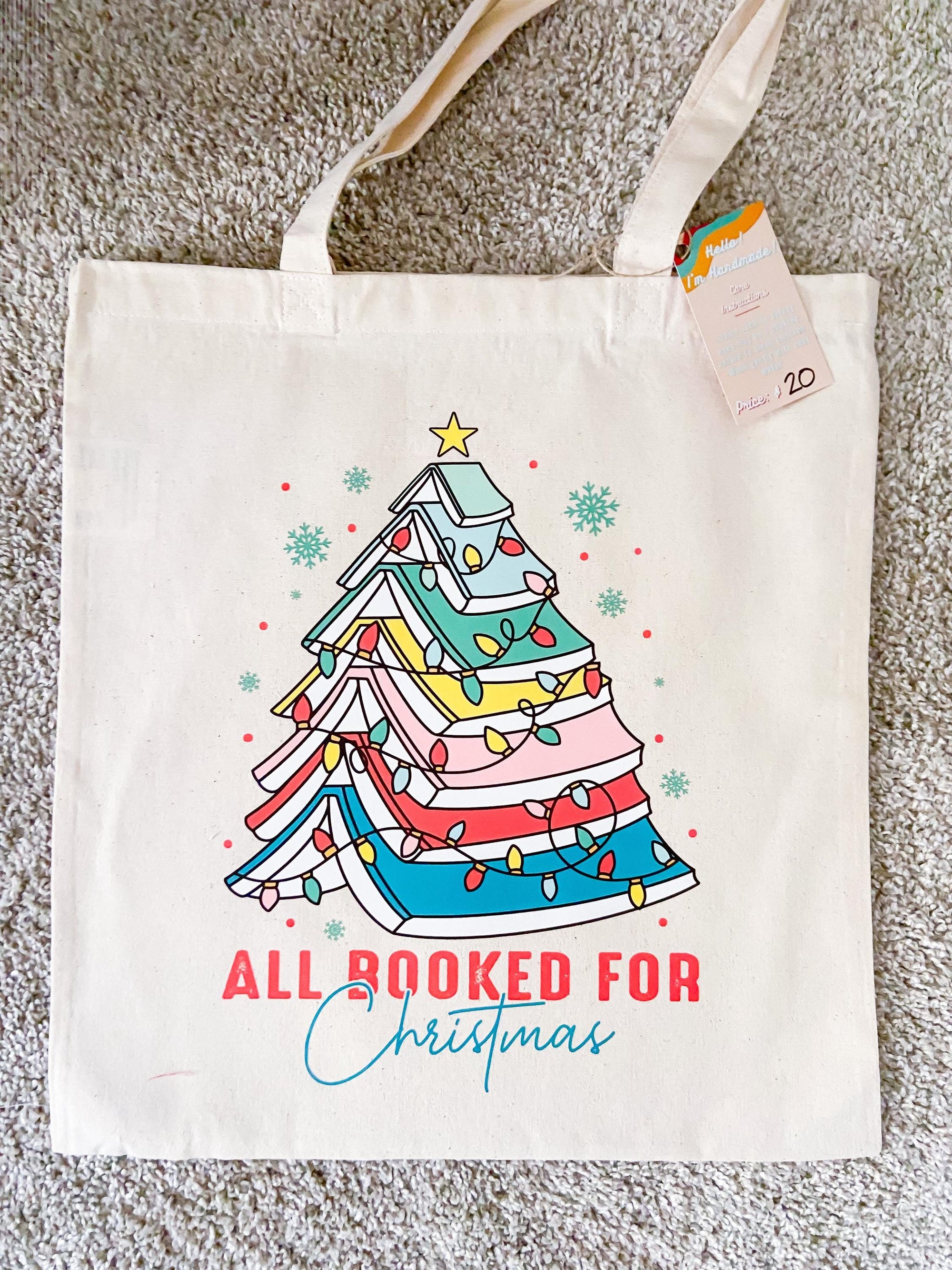 All Booked for Christmas Tote Bag