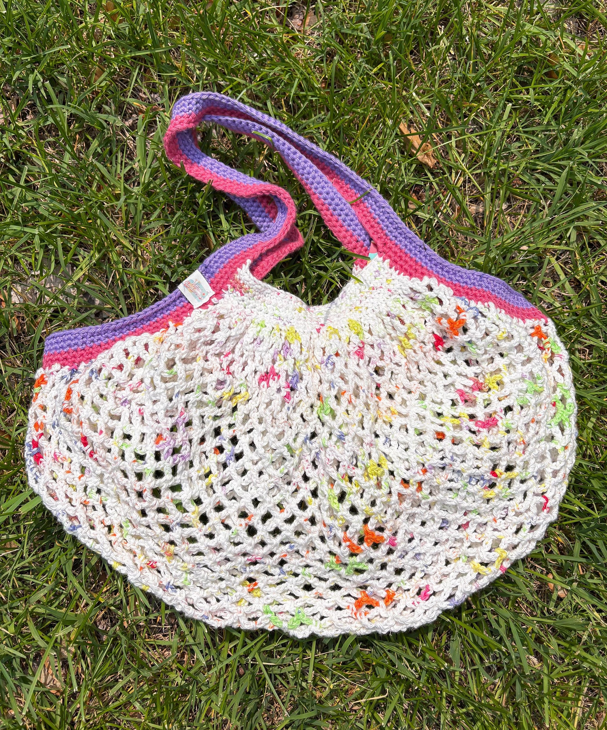 Crochet Mesh Marker Bags - Farmers Market Bag, Reusable Tote