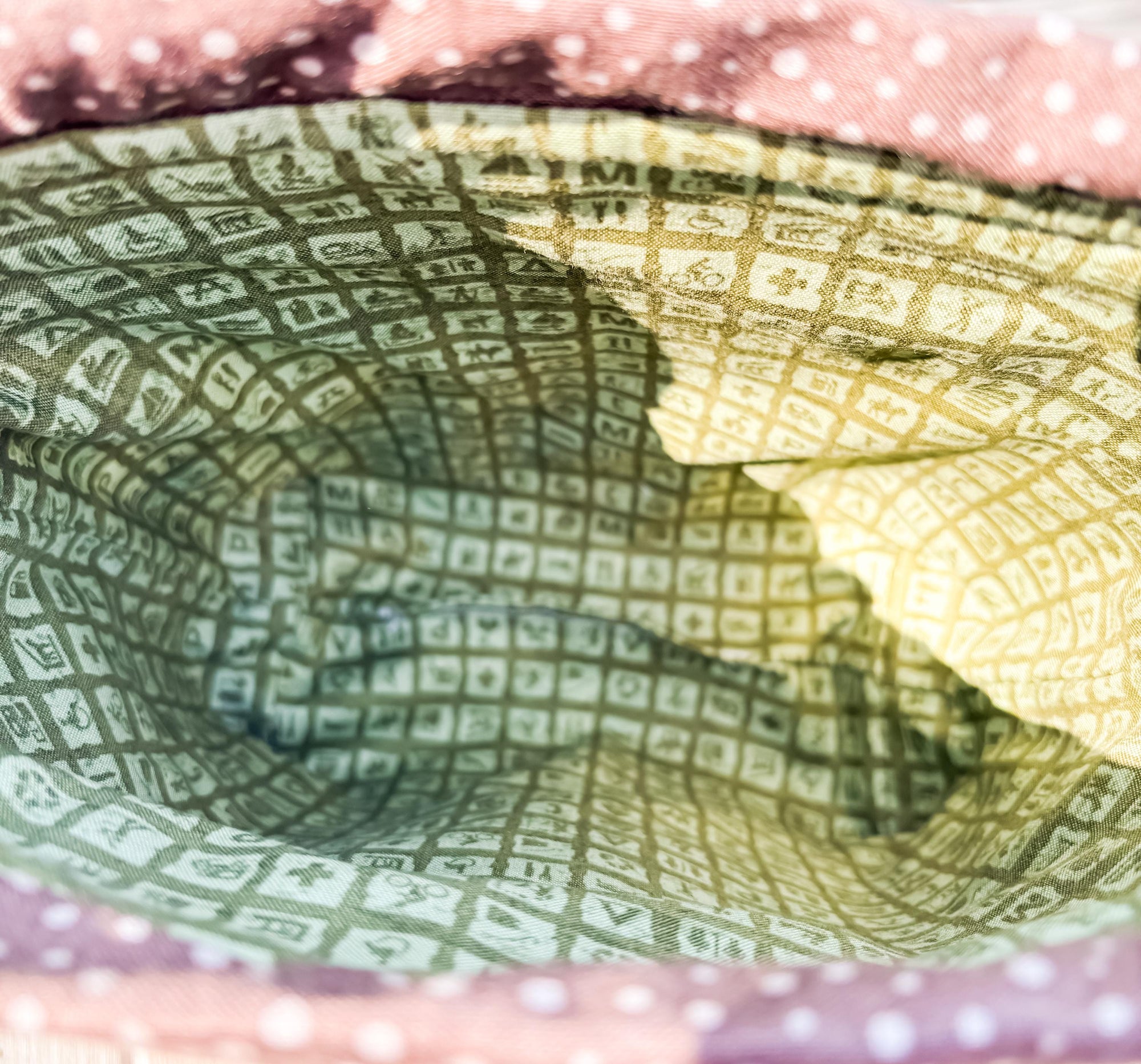 Camping Trip Project Bag with Pocket and Drawstring for Knitting and Crochet