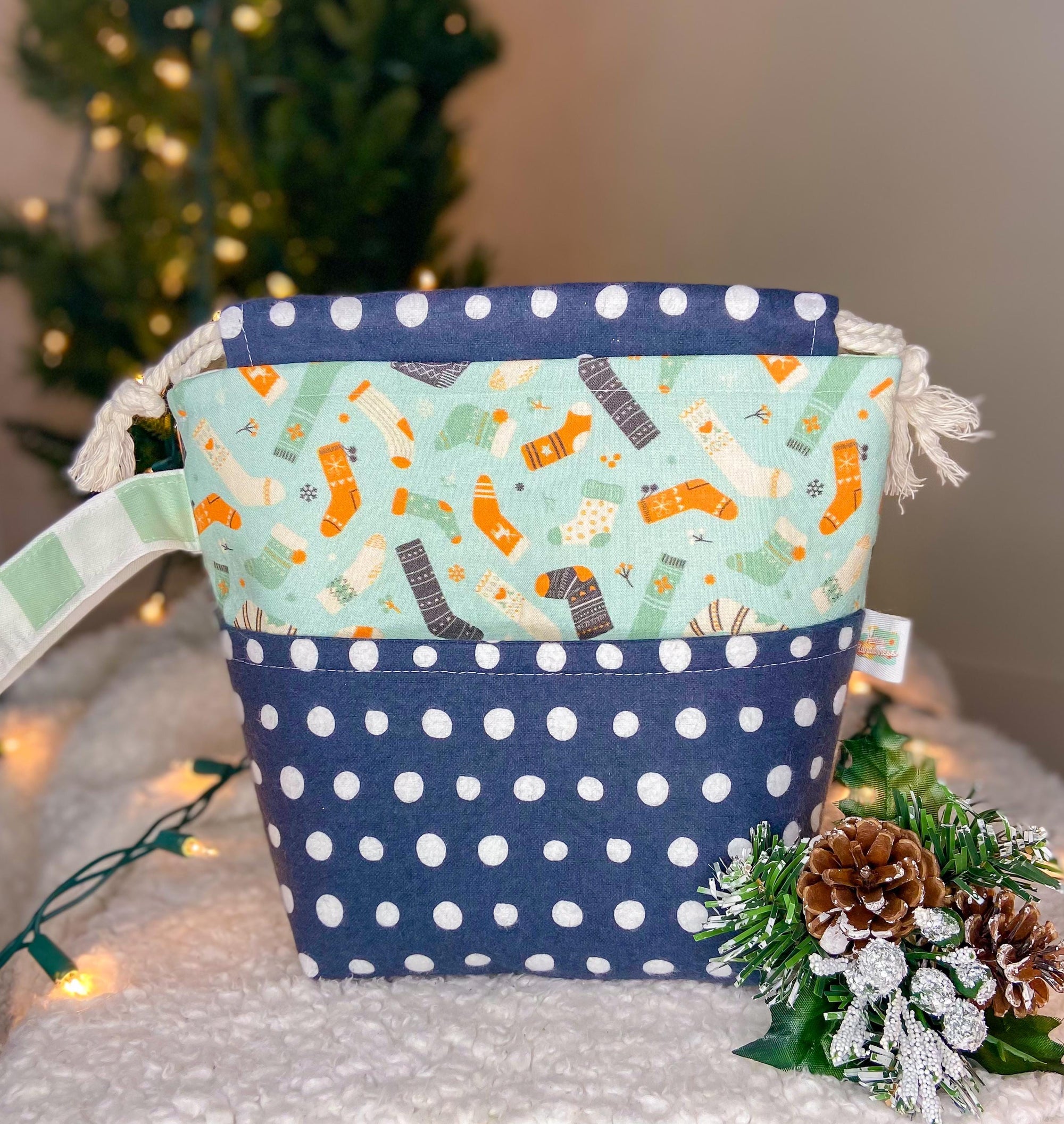 Cozy Toes Project Bag with Pocket