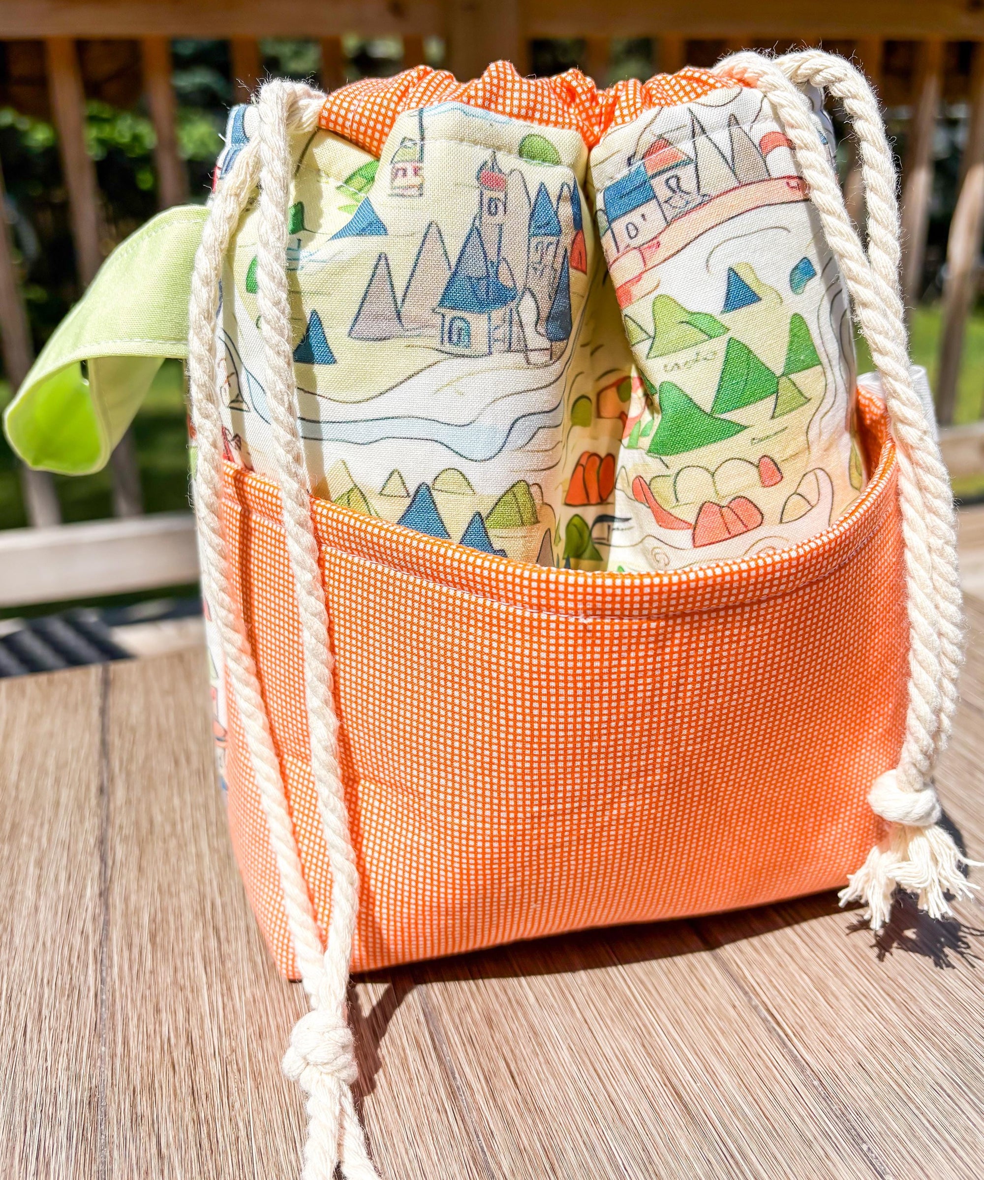 Stitch Quest Q3- Map to the Dragon’s Den Project Bag with Pocket