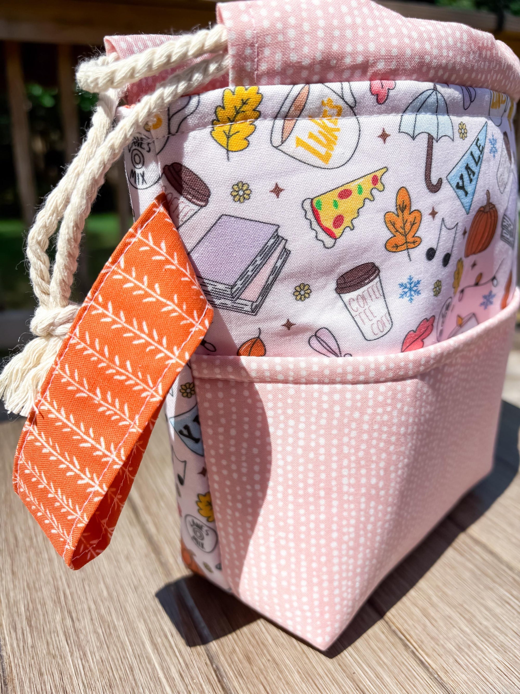 PREORDER - In Stars Hollow Drawstring Project Bag with Pocket for Knitting and Crochet *Multiple Sizes
