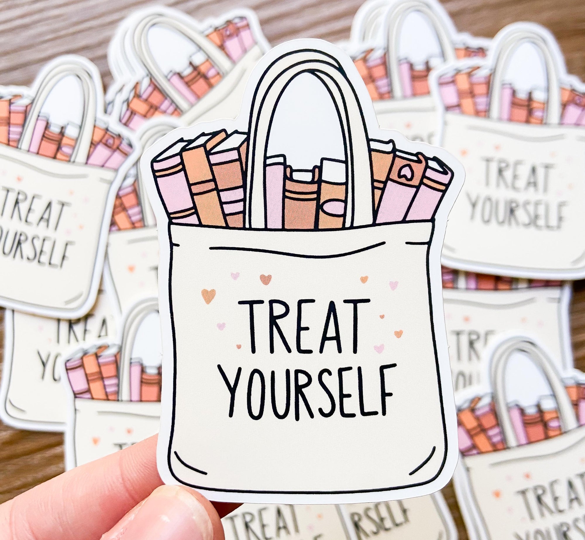 Treat Yourself Bookbag Sticker