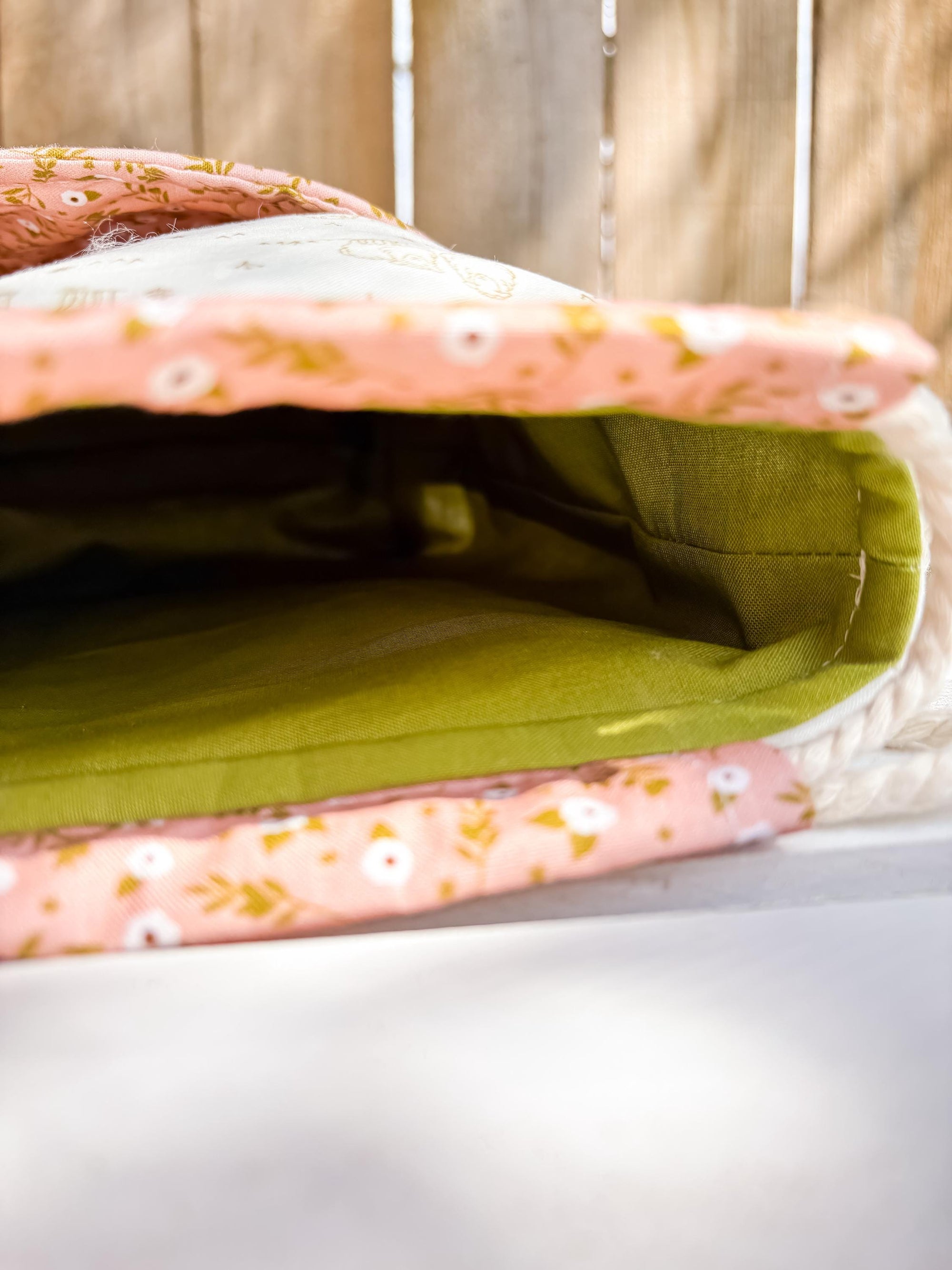 Sheep Meadow Medium Drawstring Project Bag with Pocket