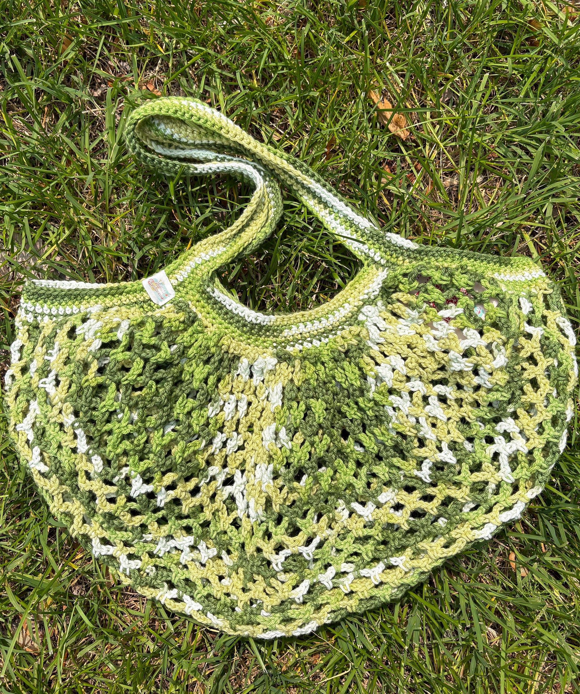 Crochet Mesh Marker Bags - Farmers Market Bag, Reusable Tote