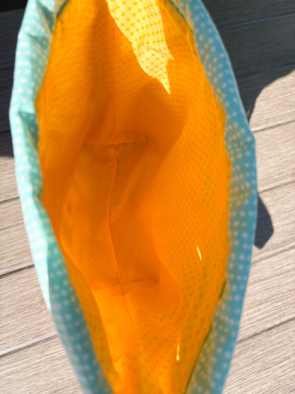 Summer Sippin’ Drawstring Project Bag with Pocket (Small)