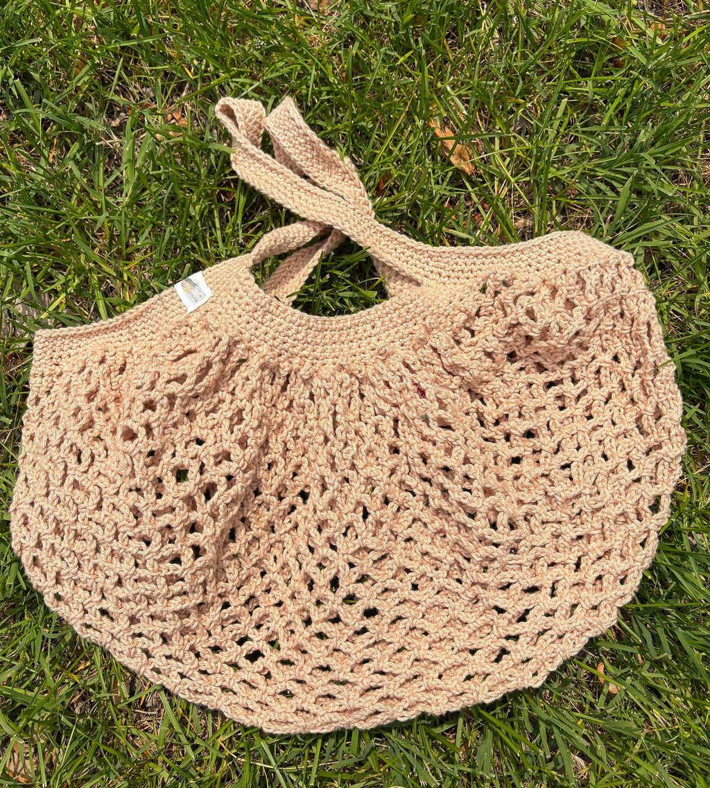 Crochet Mesh Marker Bags - Farmers Market Bag, Reusable Tote