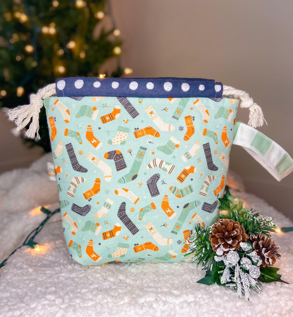 Cozy Toes Project Bag with Pocket