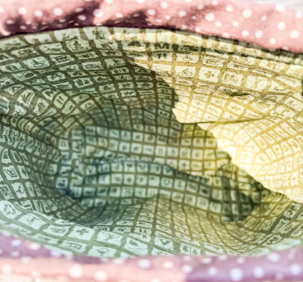 Camping Trip Project Bag with Pocket and Drawstring for Knitting and Crochet