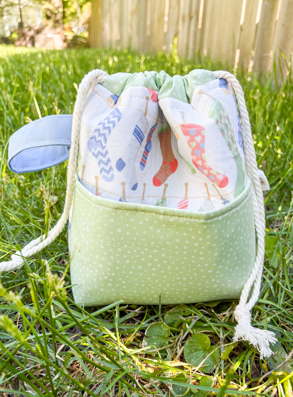 Makin’ Socks Drawstring Project Bag (Small)