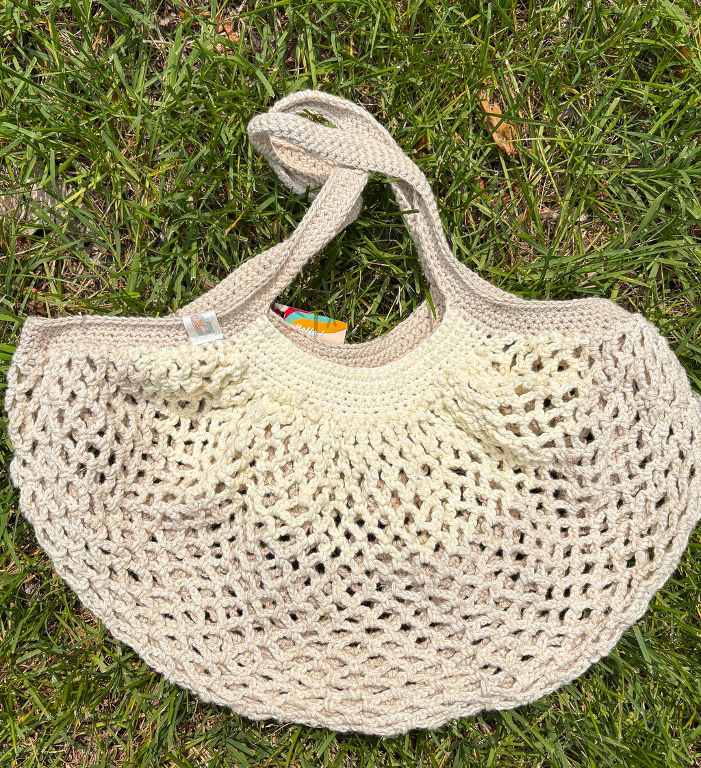 Crochet Mesh Marker Bags - Farmers Market Bag, Reusable Tote
