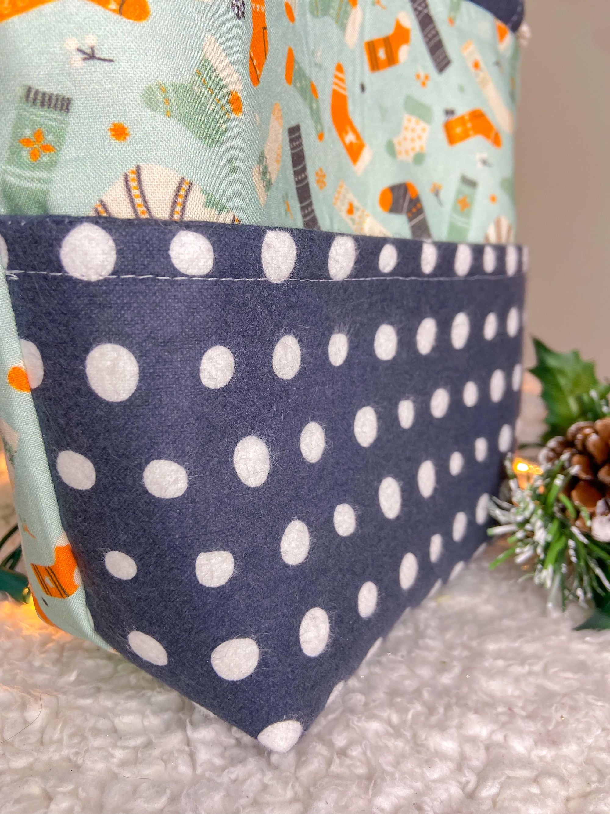 Cozy Toes Project Bag with Pocket