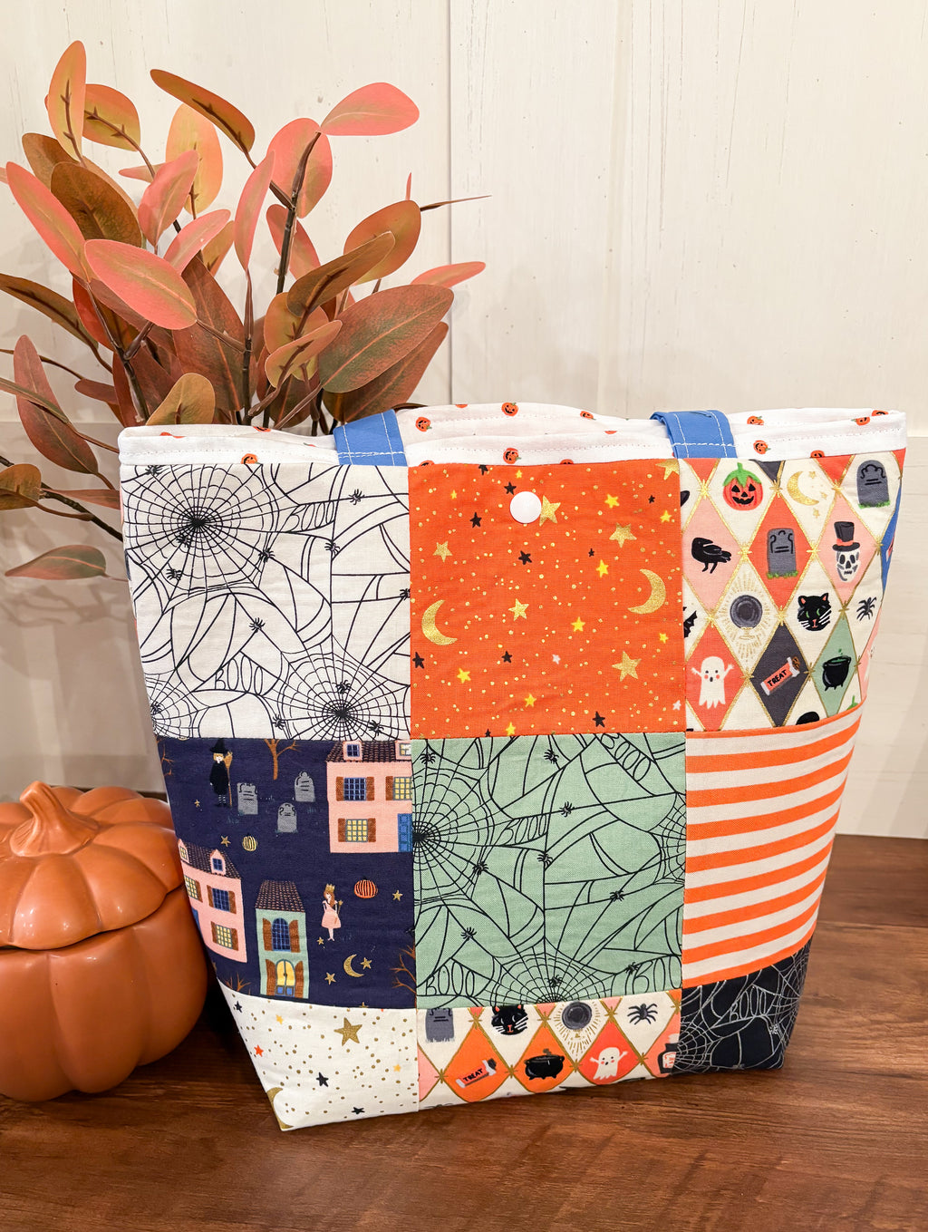 Trick Or Treat #3 Patchwork Medium Project Tote