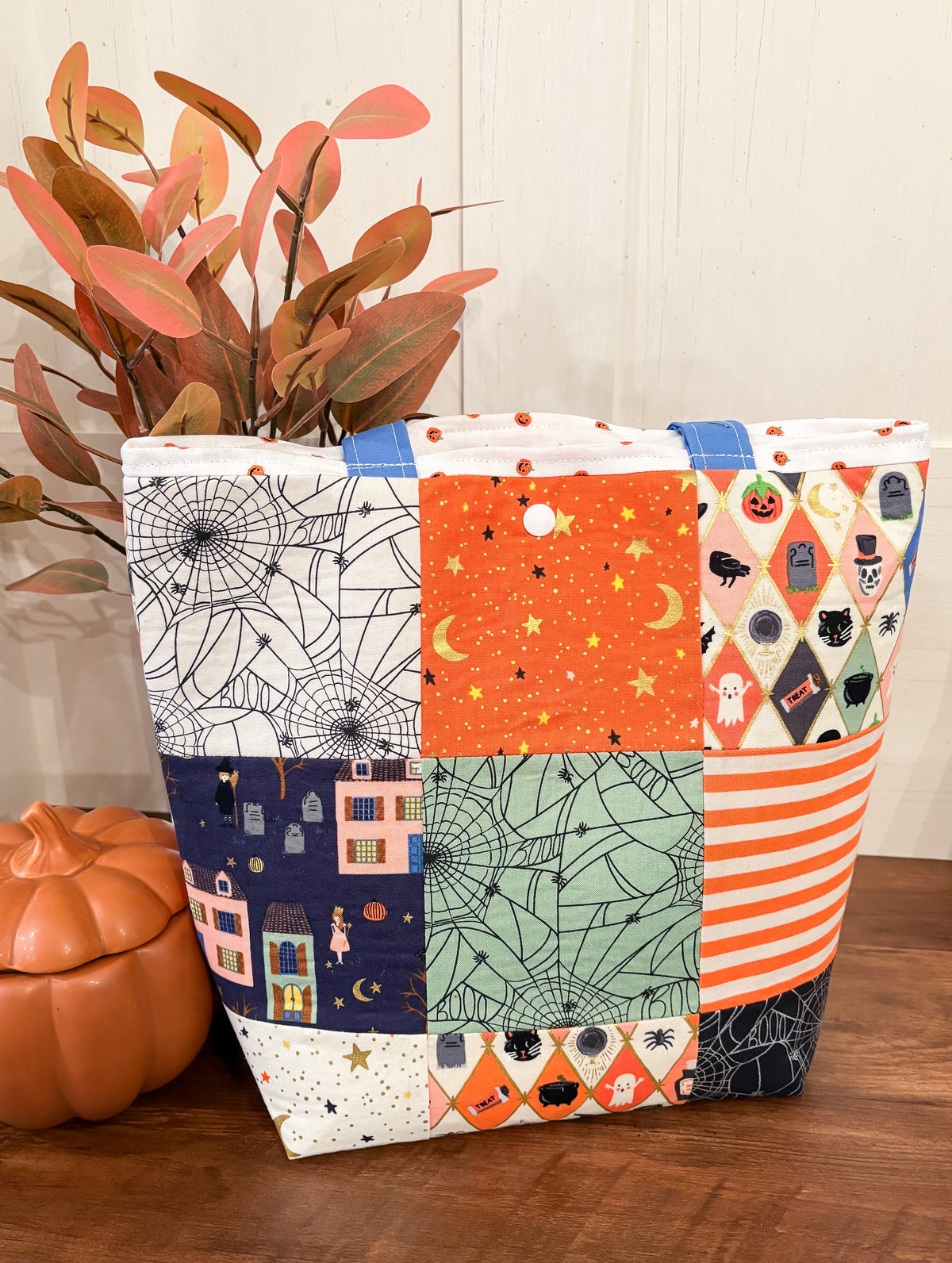 Trick Or Treat #3 Patchwork Medium Project Tote