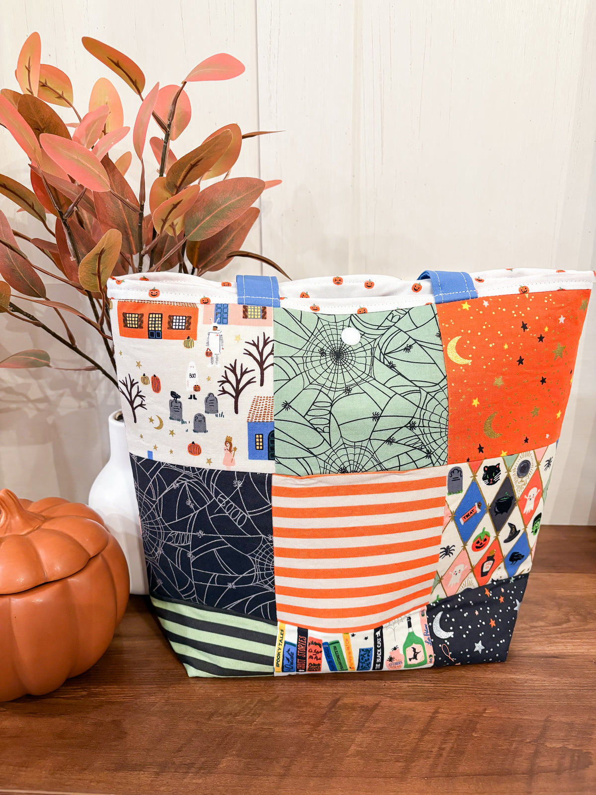 Trick Or Treat #2 Patchwork Medium Project Tote