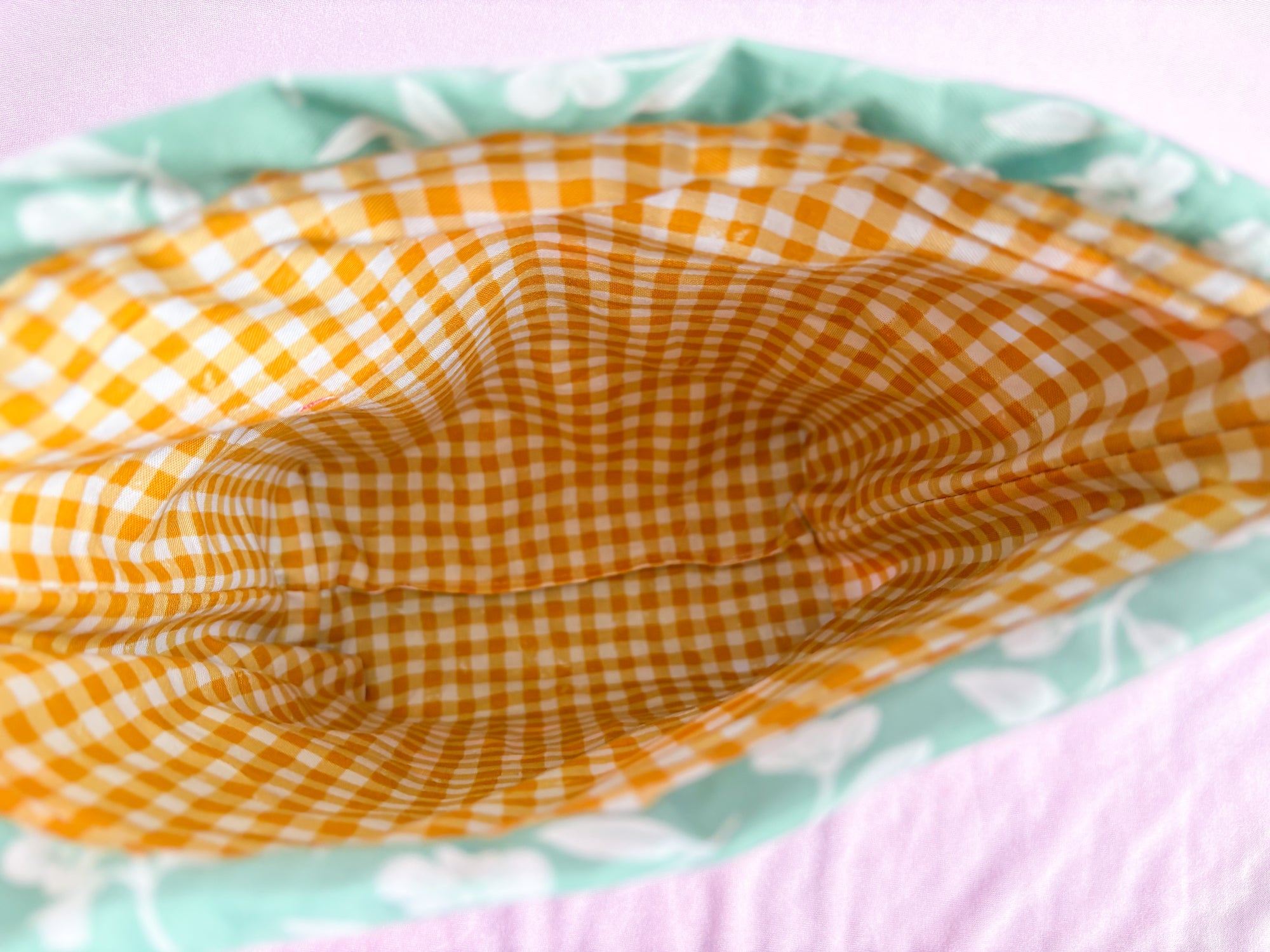 Green Garden Drawstring Project Bag with Pocket