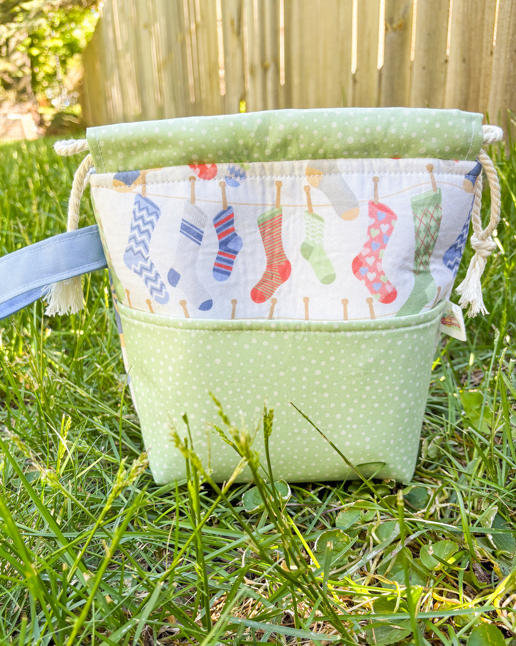 Makin’ Socks Drawstring Project Bag (Small)
