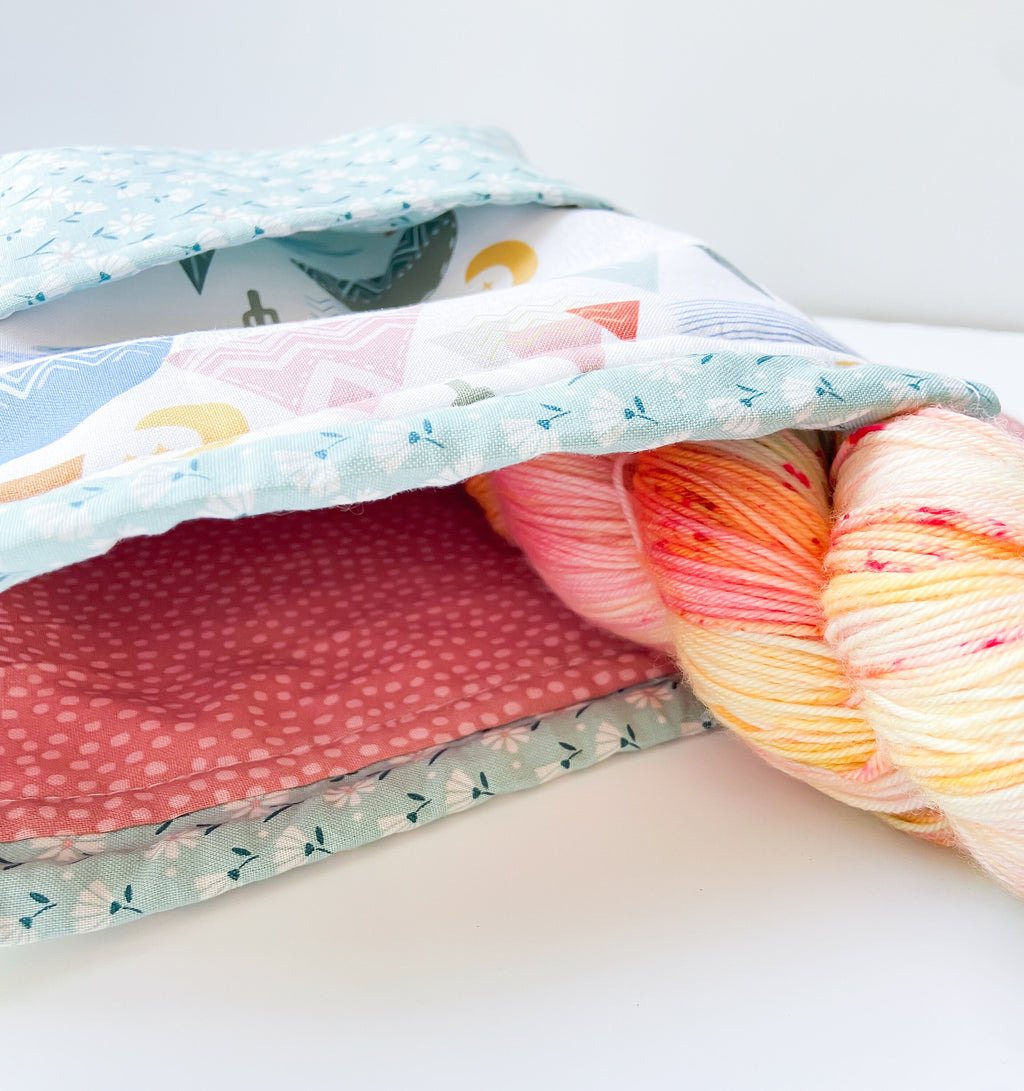 The Great Outdoors Drawstring Project Bag with Pocket