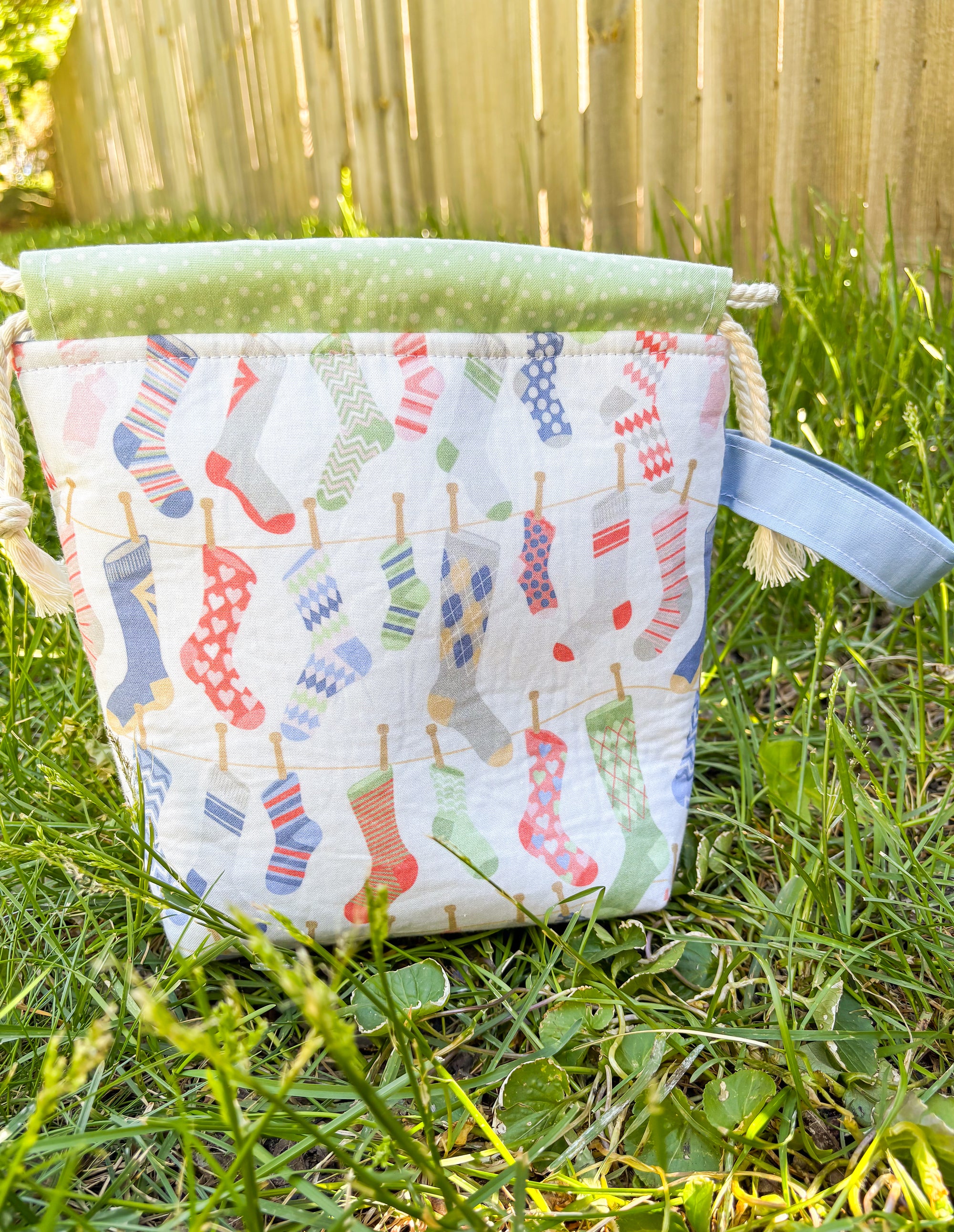 Makin’ Socks Drawstring Project Bag (Small)