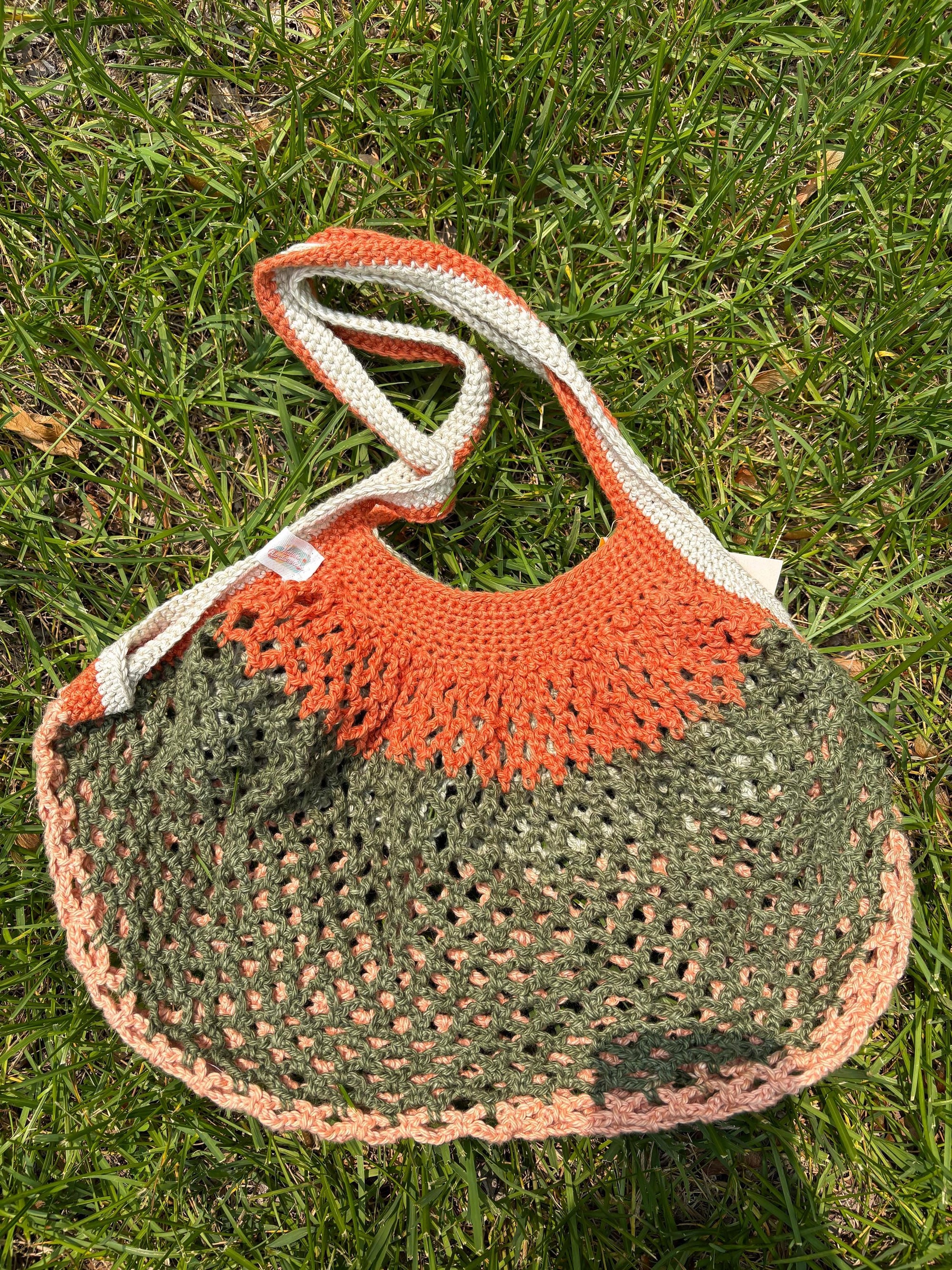 Crochet Mesh Marker Bags - Farmers Market Bag, Reusable Tote