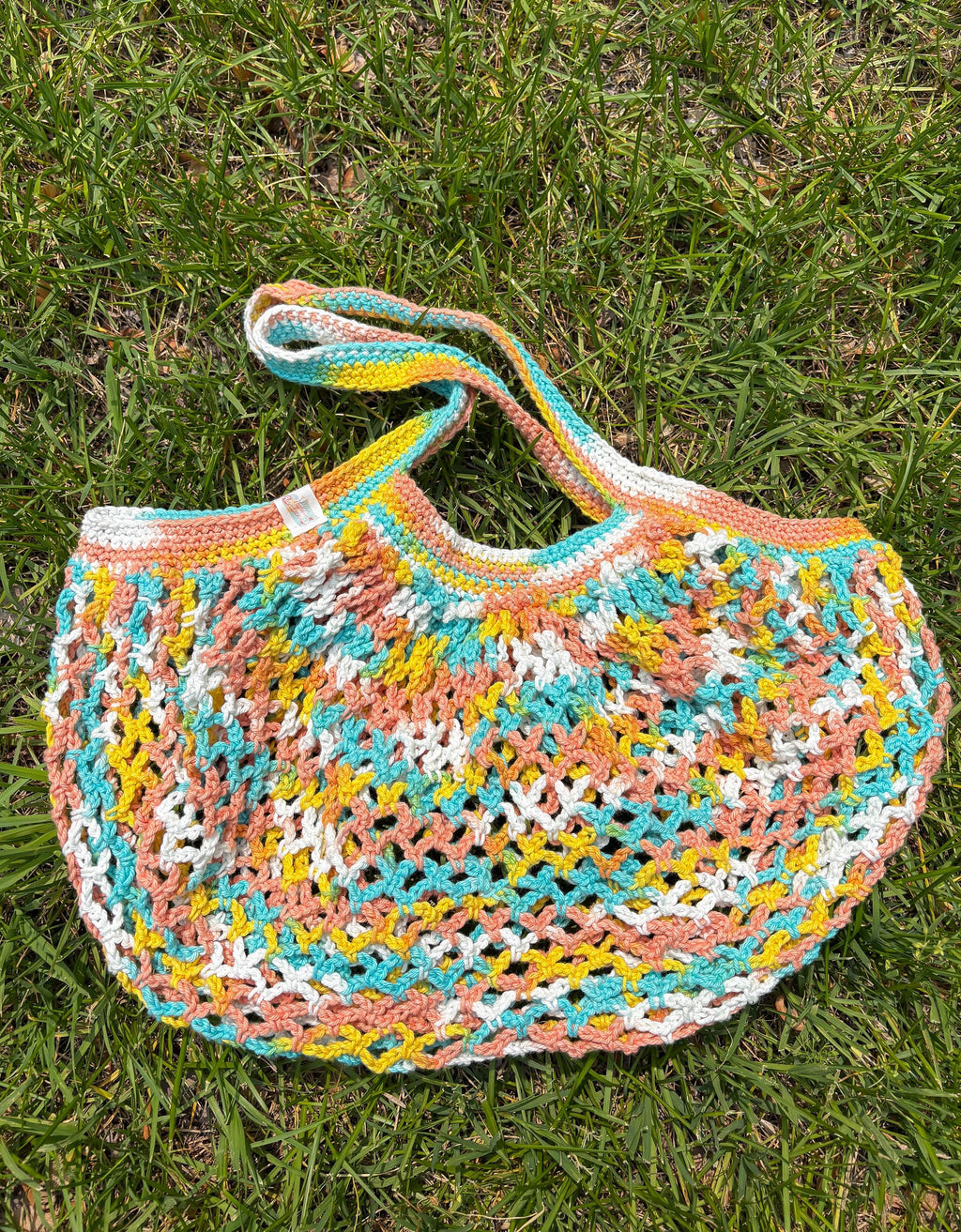 Crochet Mesh Marker Bags - Farmers Market Bag, Reusable Tote