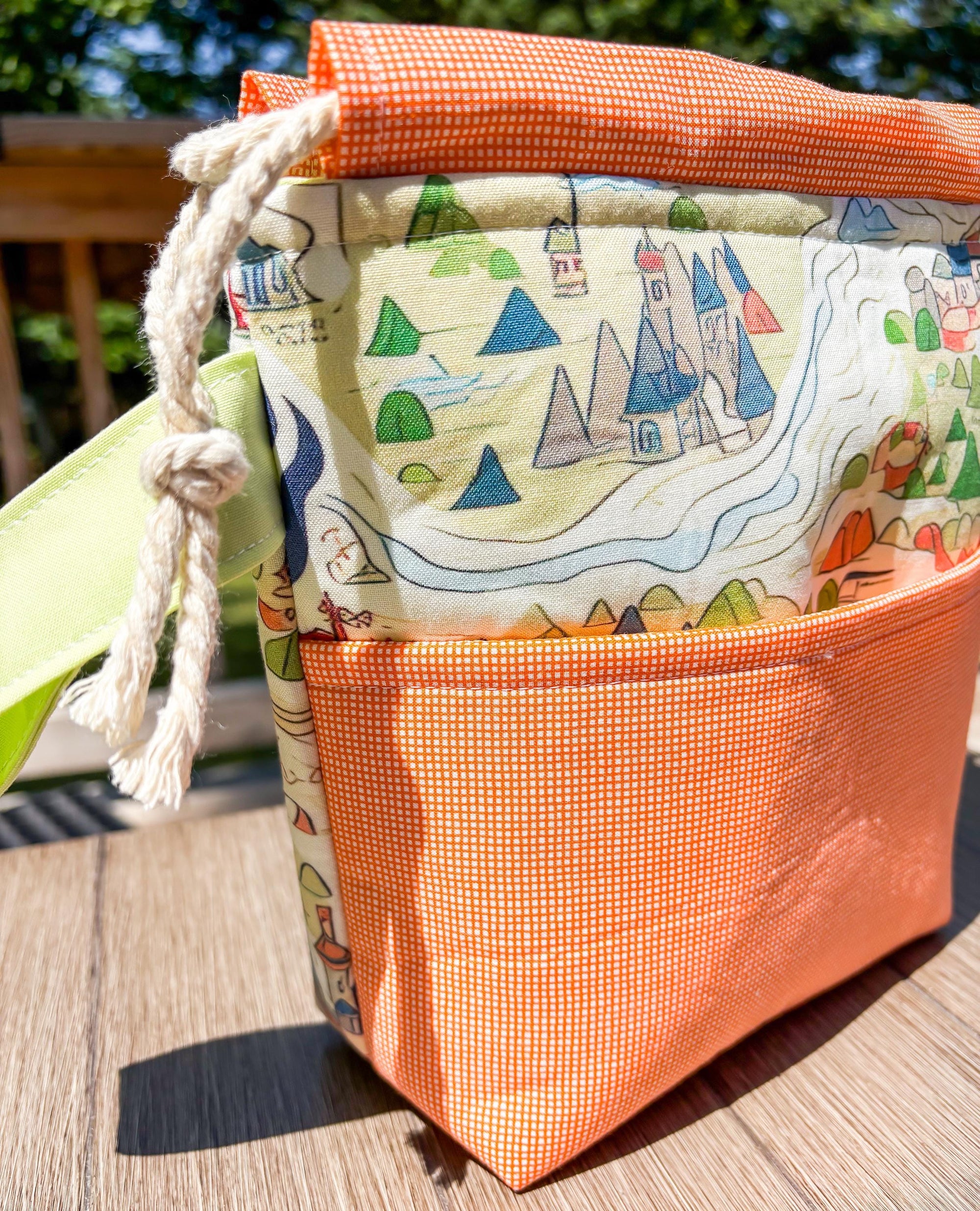 Stitch Quest Q3- Map to the Dragon’s Den Project Bag with Pocket