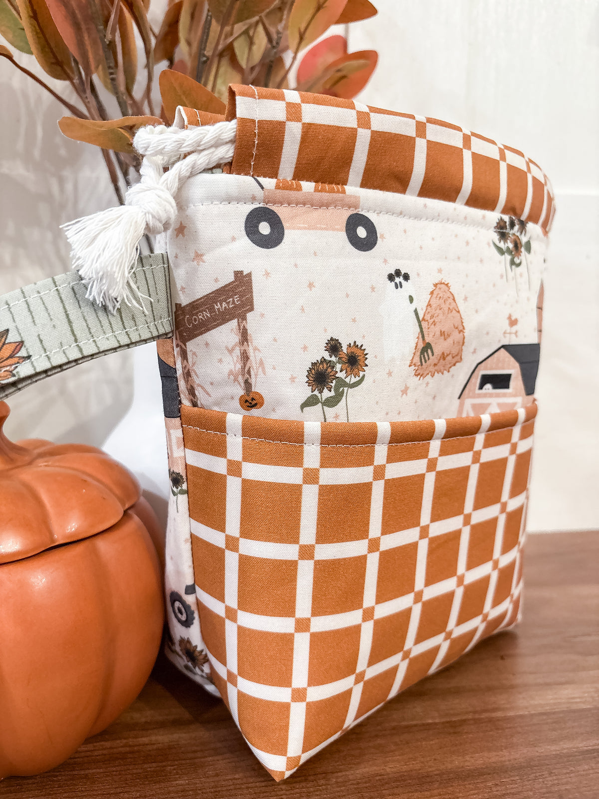 This is Falloween Small Drawstring Project Bag