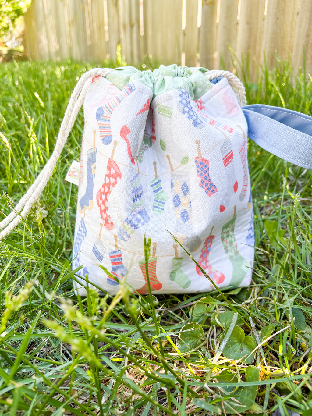 Makin’ Socks Drawstring Project Bag (Small)
