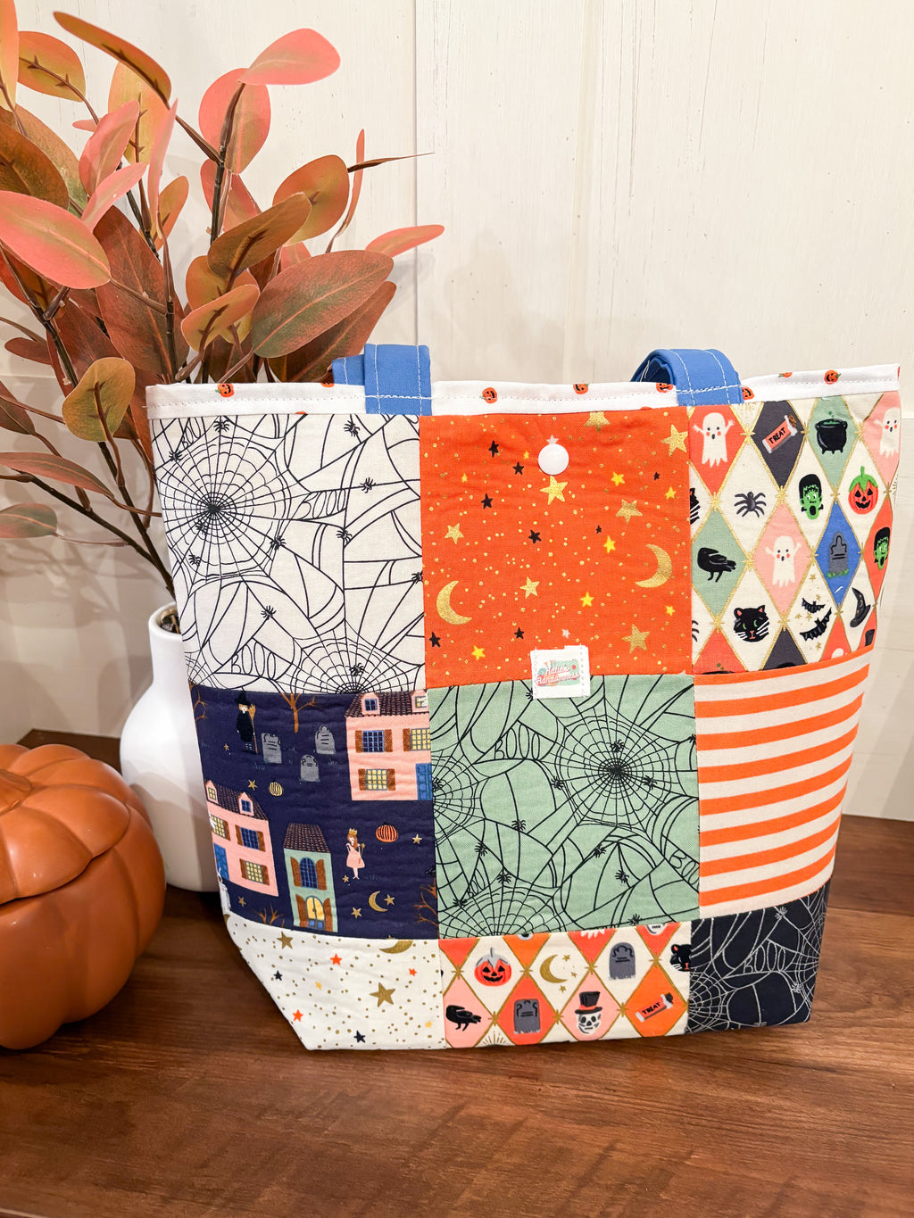 Trick Or Treat #3 Patchwork Medium Project Tote