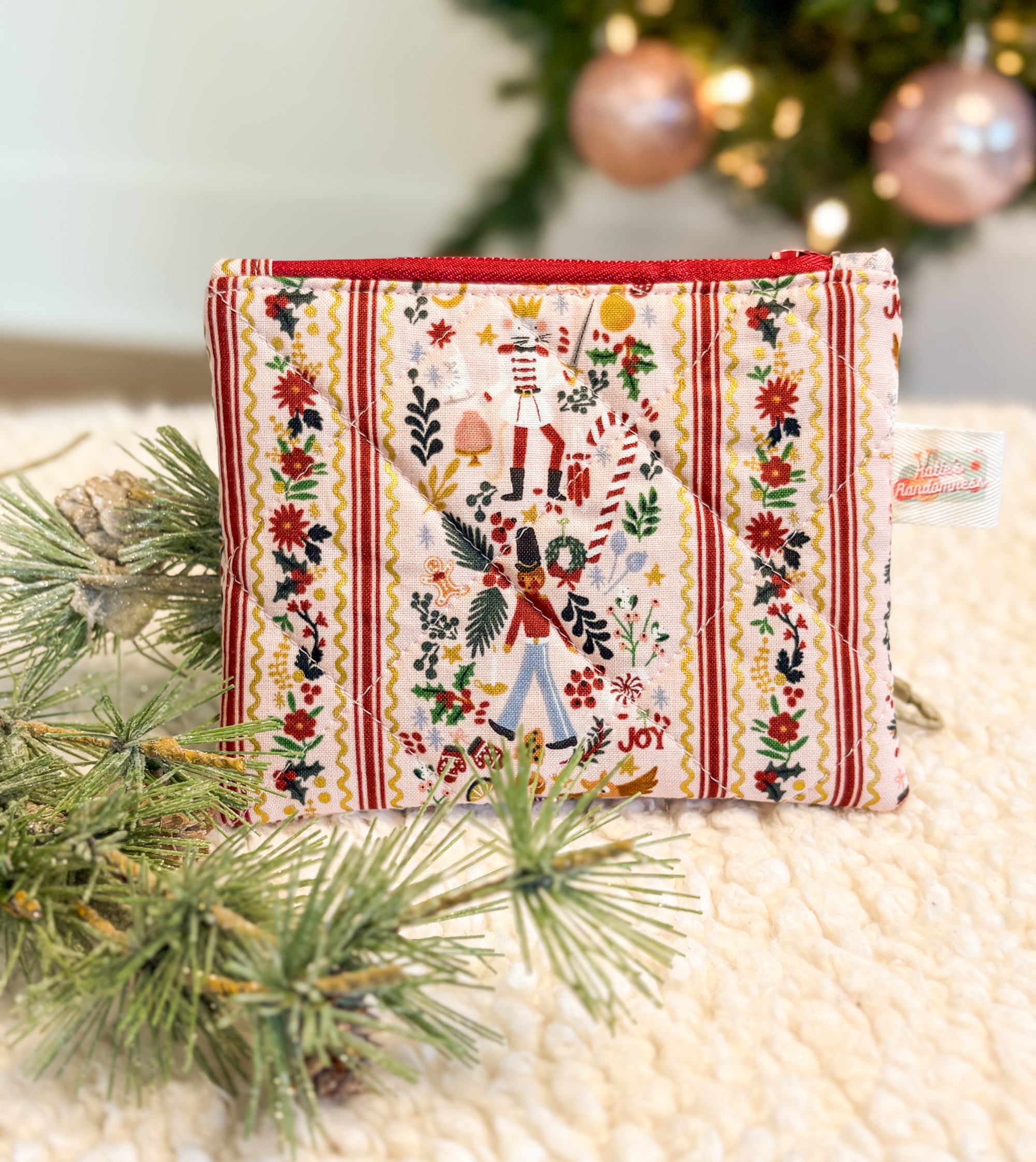 The Christmas/Winter Collection Zipper Pouch for Notions or Wallet