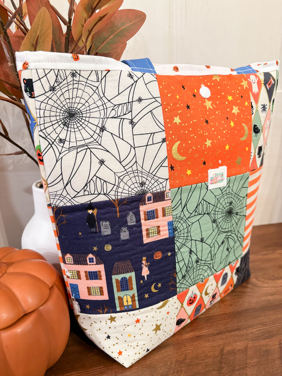 Trick Or Treat #3 Patchwork Medium Project Tote