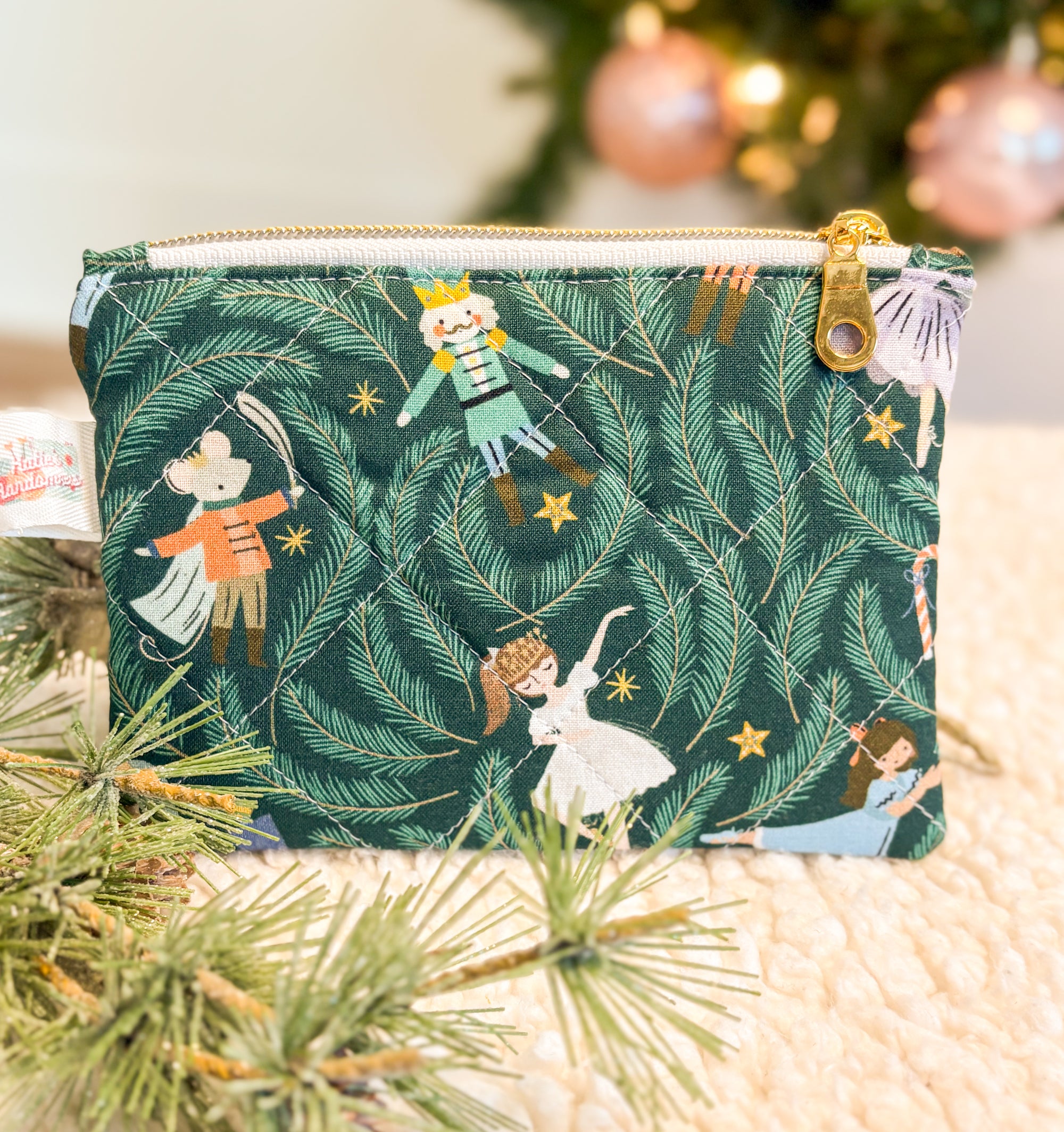 The Christmas/Winter Collection Zipper Pouch for Notions or Wallet