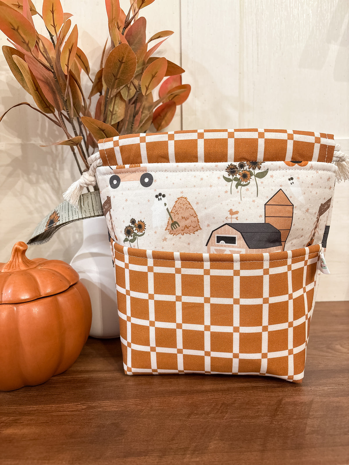 This is Falloween Small Drawstring Project Bag