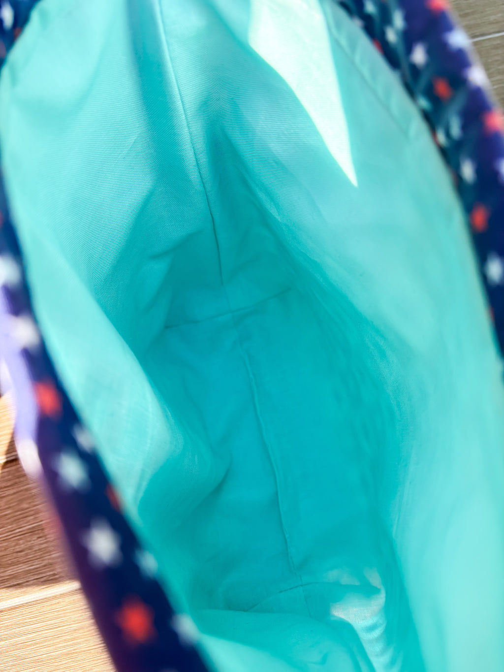 The Star Spangled Drawstring Project Bag with Pocket (Small)