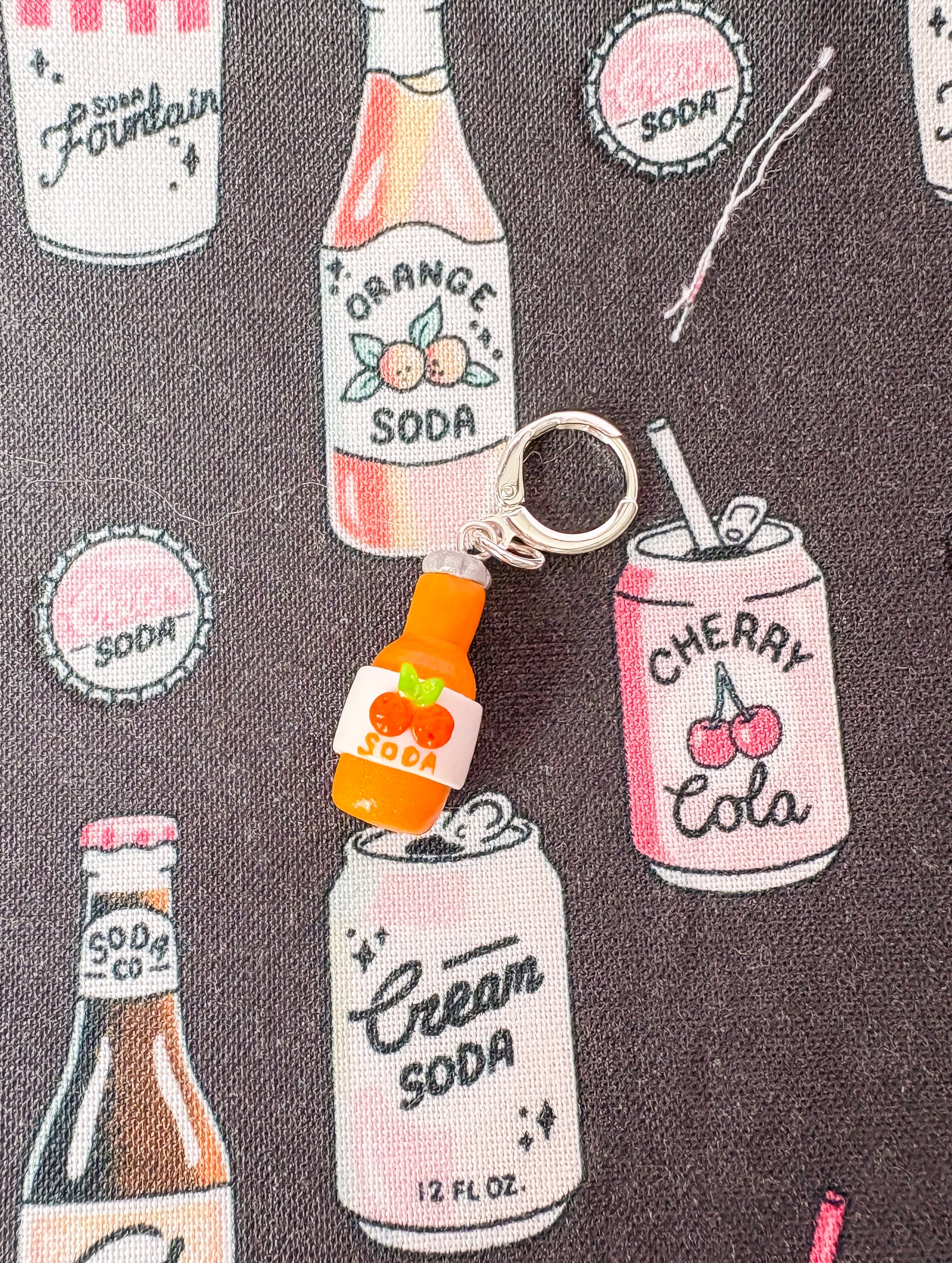 Soda-licious Sweater and Blanket Sized Drawstring Project bag for Knitting and Crochet