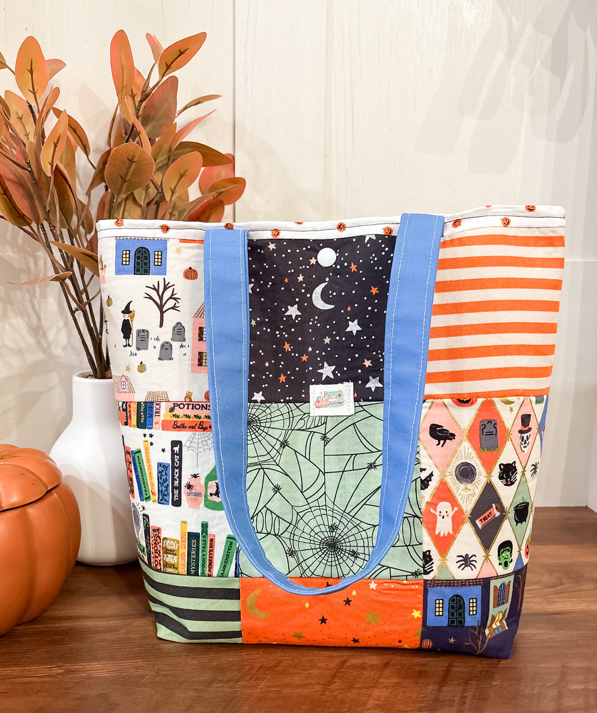 Trick Or Treat #1 Patchwork Medium Project Tote