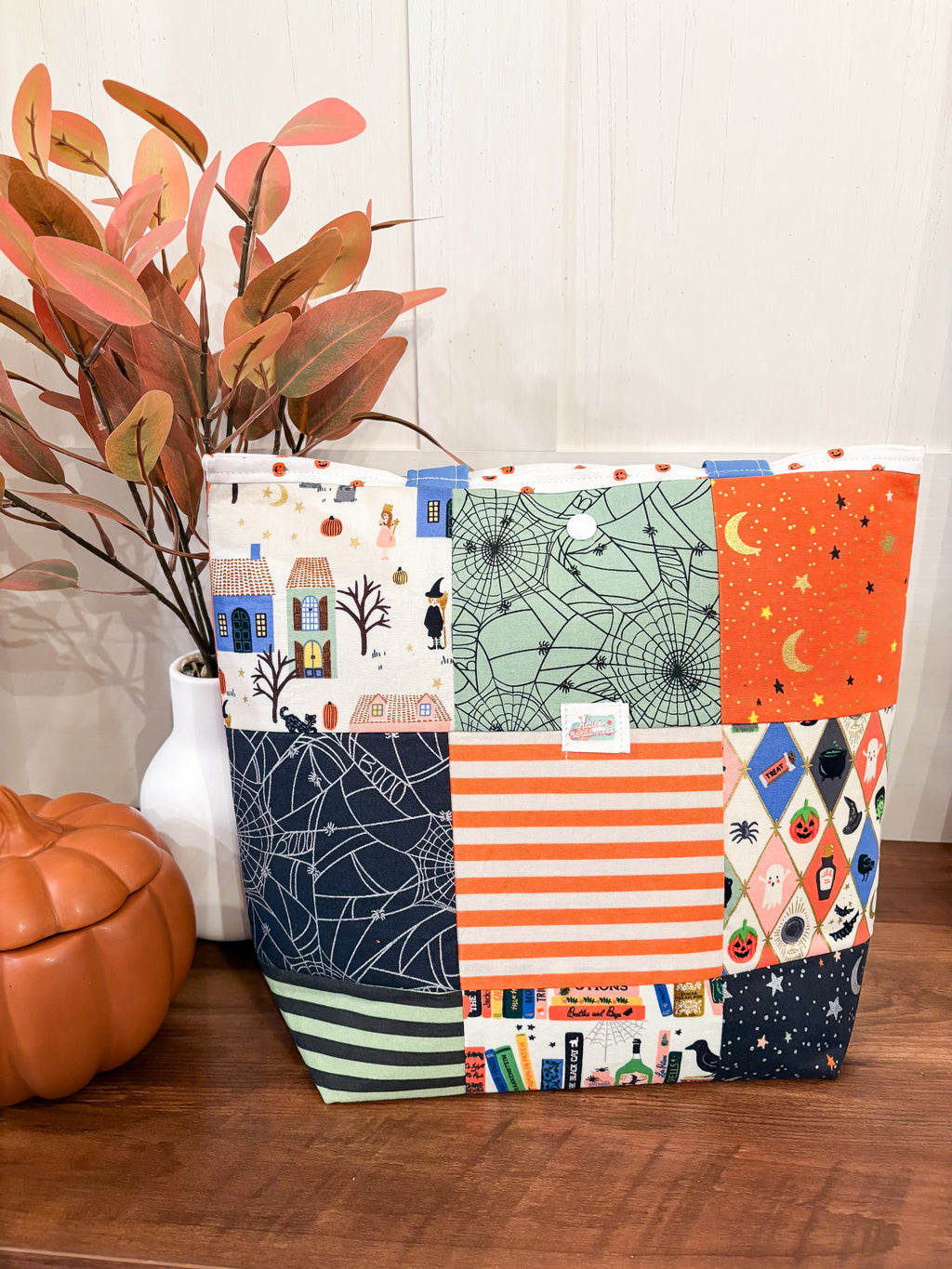 Trick Or Treat #2 Patchwork Medium Project Tote
