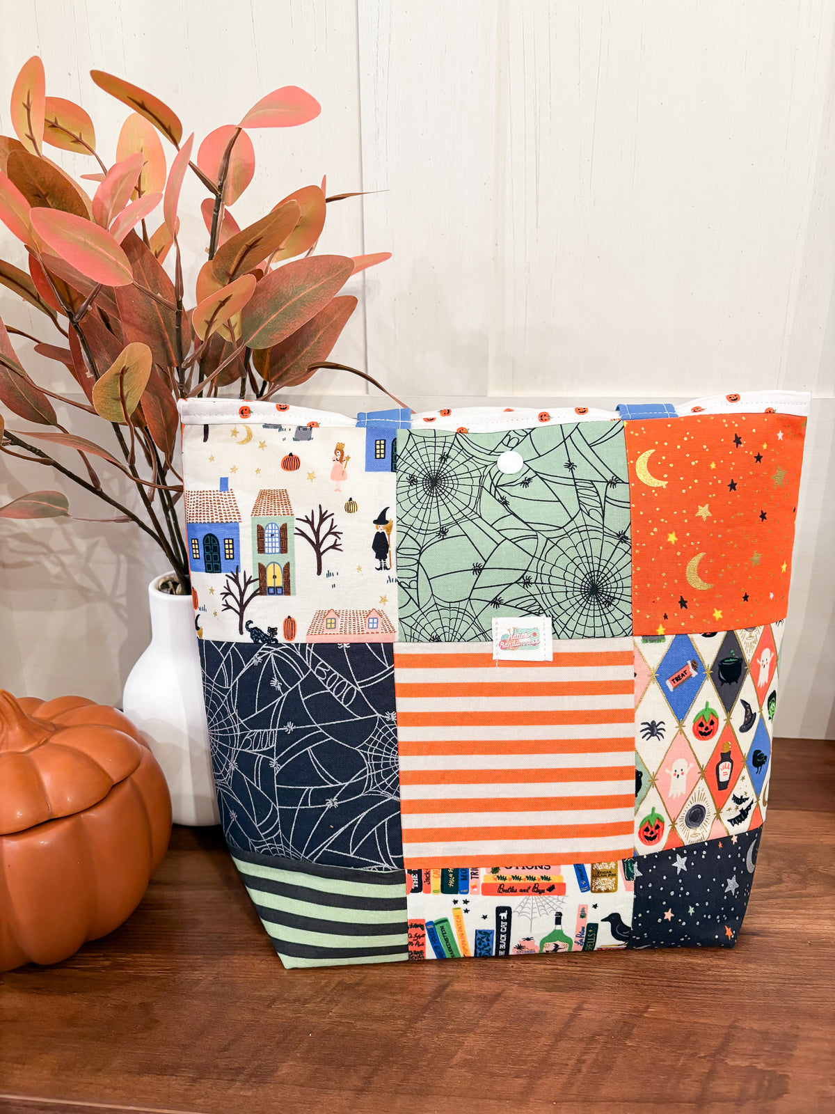 Trick Or Treat #2 Patchwork Medium Project Tote