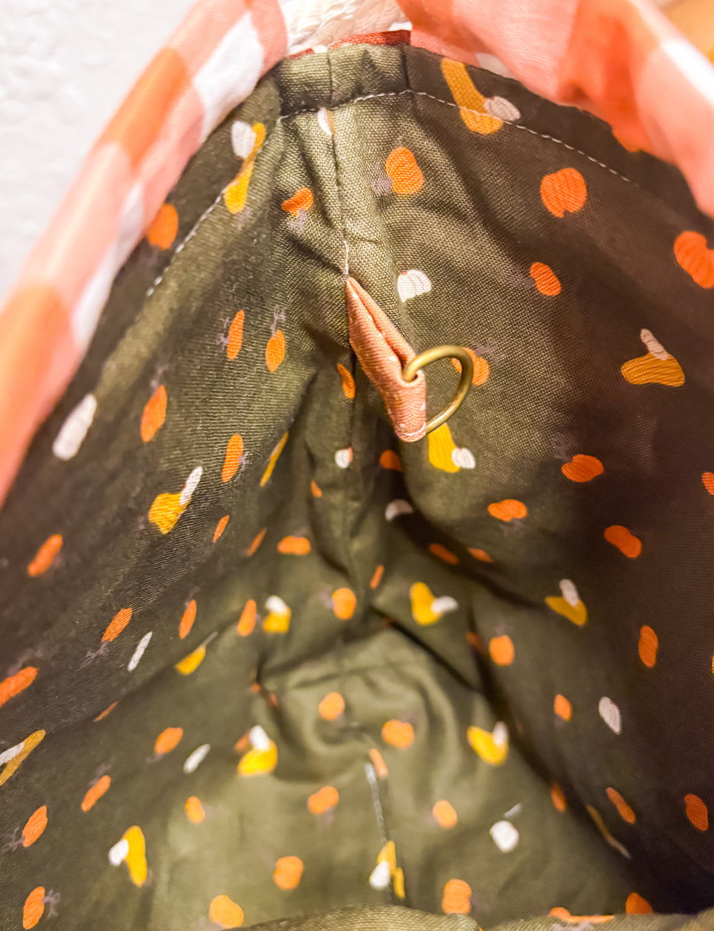 Falling For Fall Drawstring Project Bag with Pocket for Knitting and Crochet