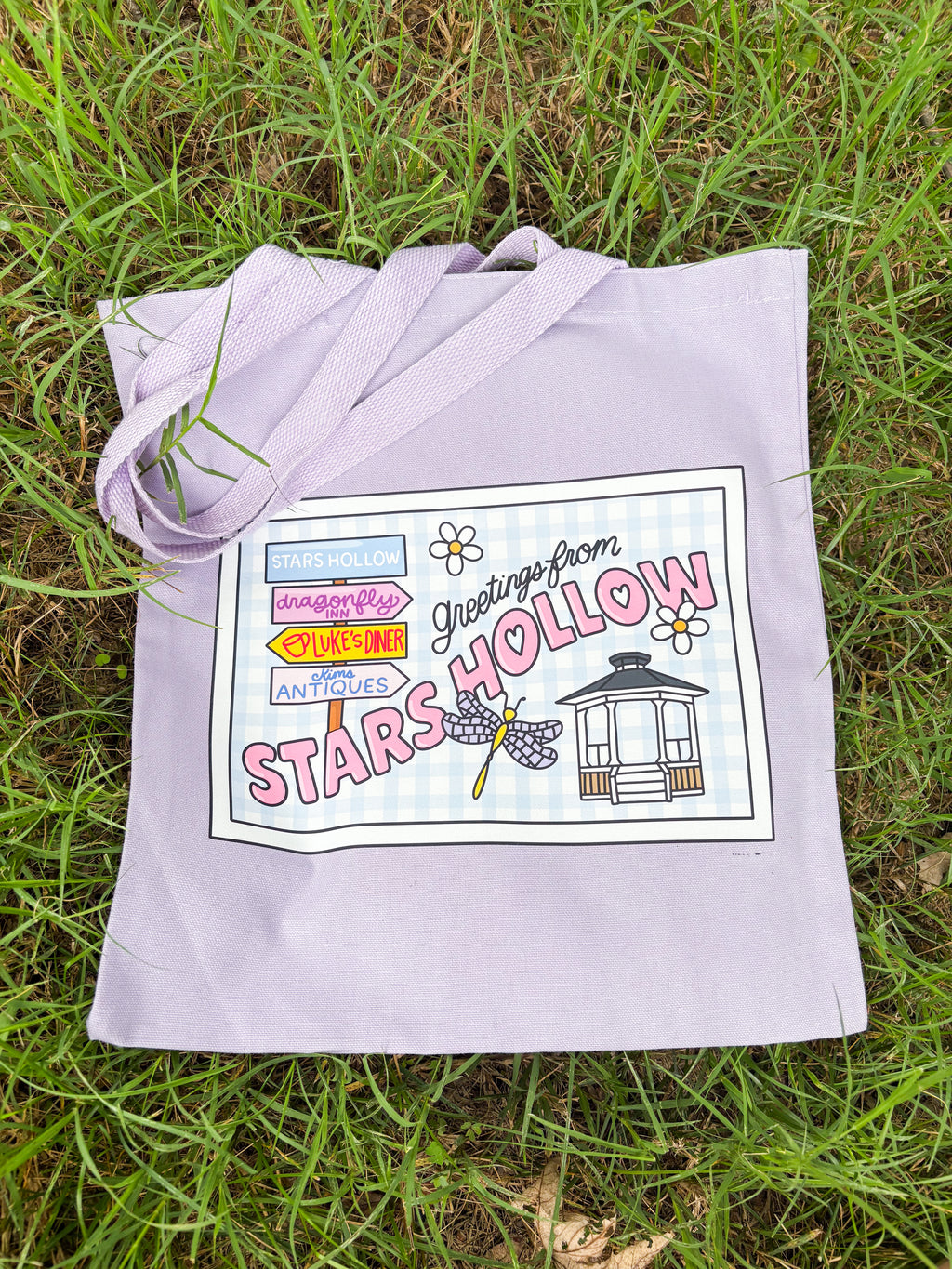 Greetings from Stars Hollow Canvas Tote Bag - Knit People Knit 2026