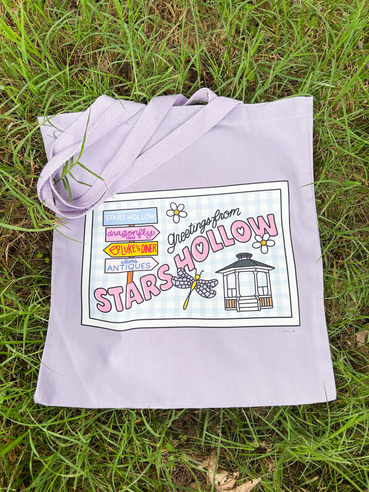 Greetings from Stars Hollow Canvas Tote Bag - Knit People Knit 2026