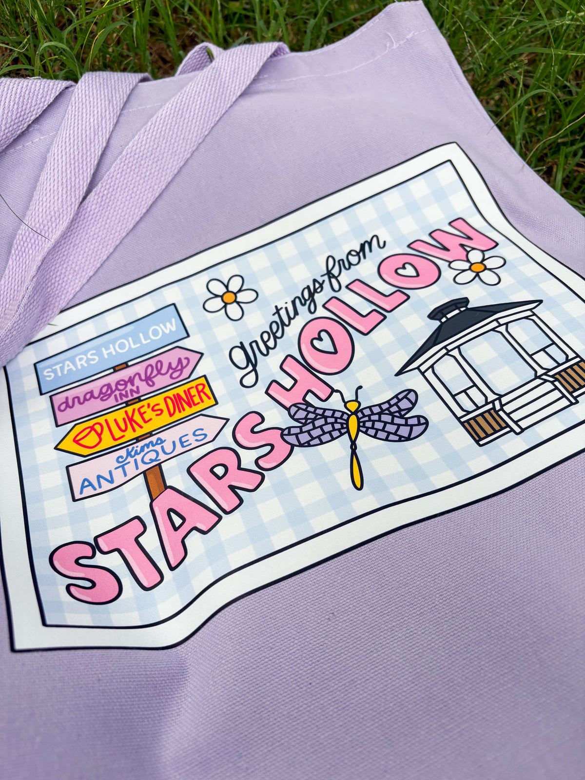Greetings from Stars Hollow Canvas Tote Bag - Knit People Knit 2026