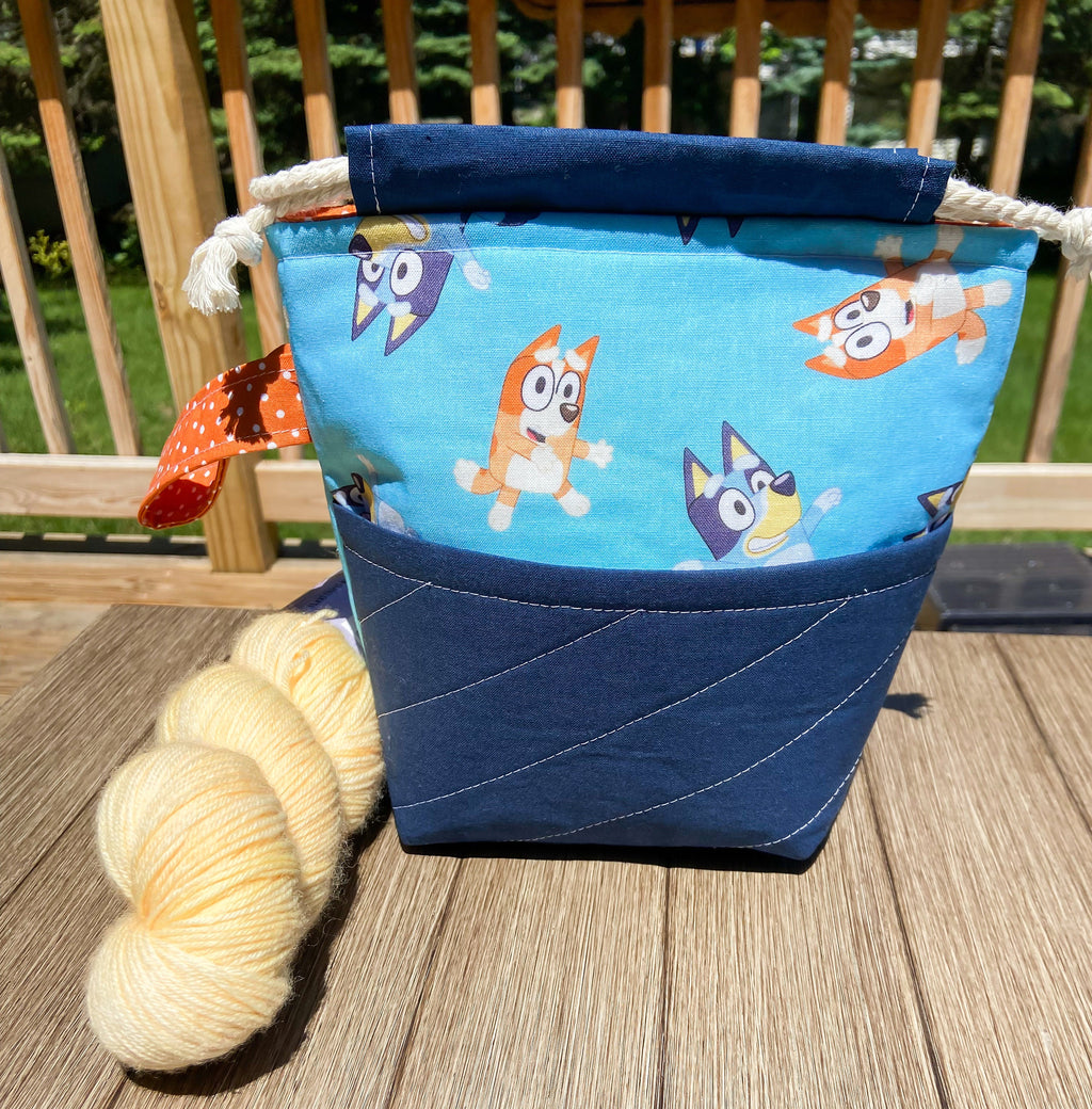 Grownups like Cartoons Too Drawstring Project Bag with Pocket