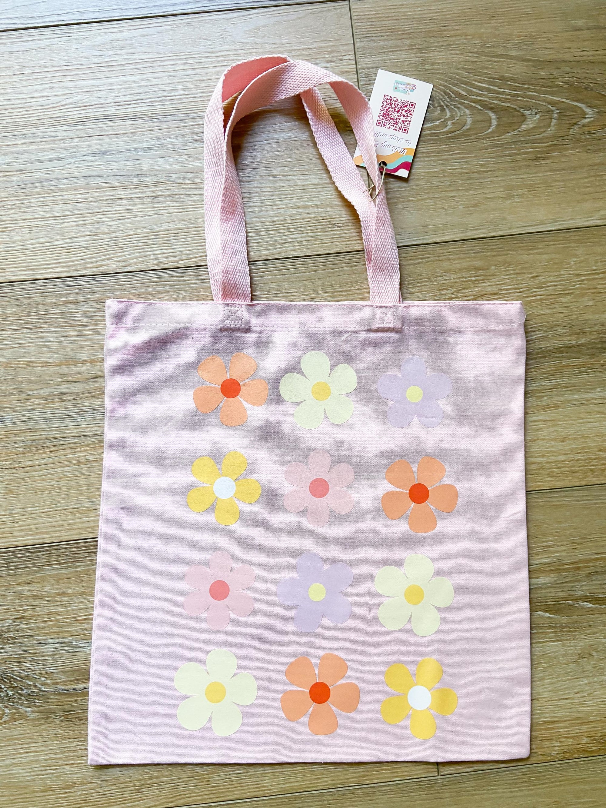 Pink Flower Tote Bag