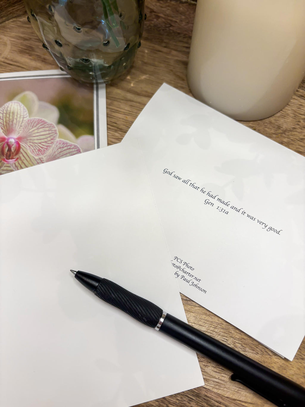 Photographic Blank Cards with Scripture Back - Packs of 6 With Envelopes - Various Pictures