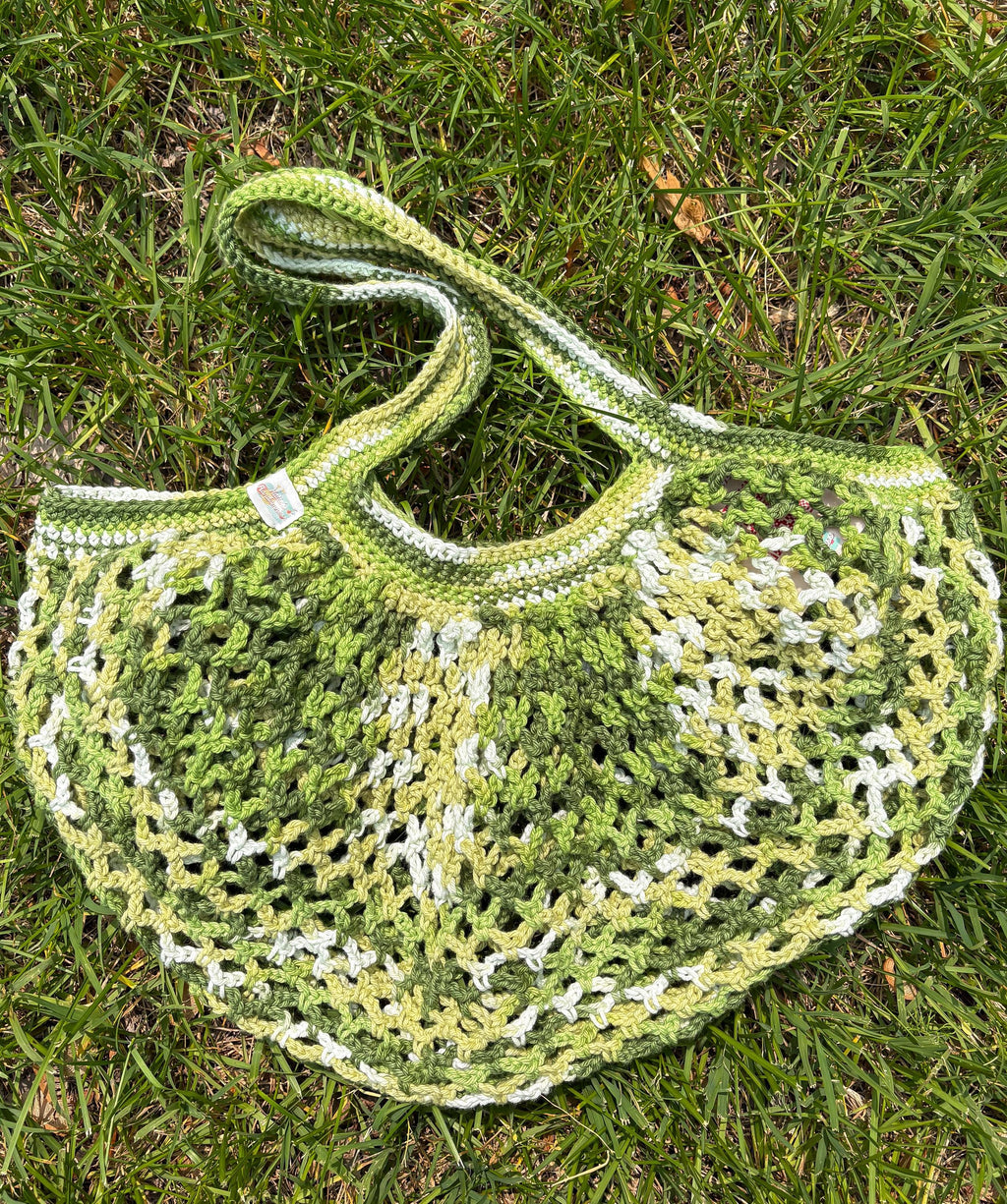 Crochet Mesh Marker Bags - Farmers Market Bag, Reusable Tote